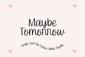 Maybe Tomorrow Font for Creative Design Projects