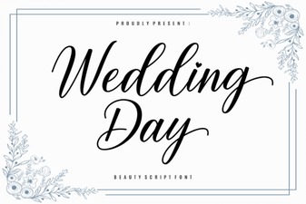 Elegant Wedding Day Font for Romantic Design Projects
