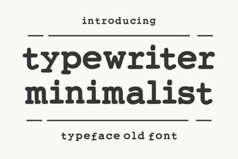 Minimalist Typewriter Font for Clean, Creative Design Projects